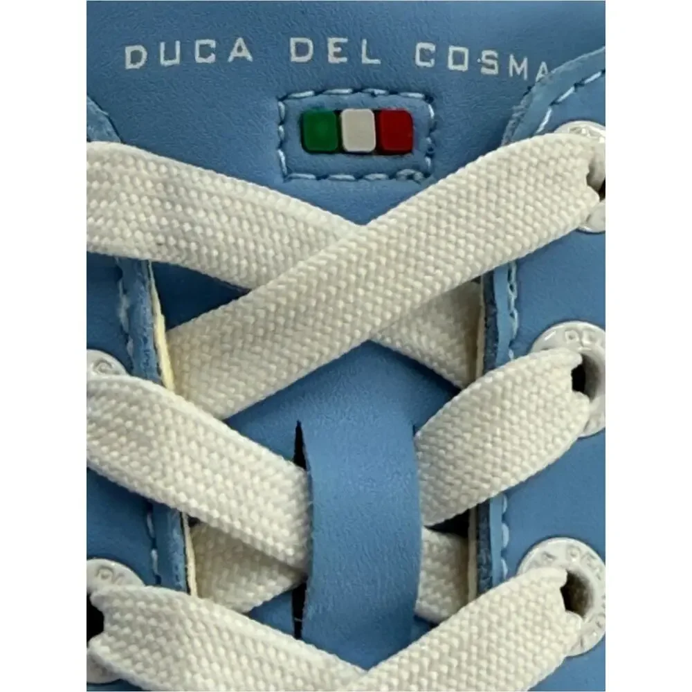 NWT DUCA DEL COSMA Queenscup Women's Spikeless Golf Shoes Baby Blue White Size 7